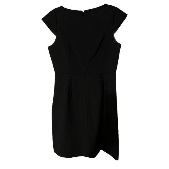 J Crew Suiting Dress Black 8 Short Sleeve All Seasonal Wool Sheath Career - Picture 4 of 4
